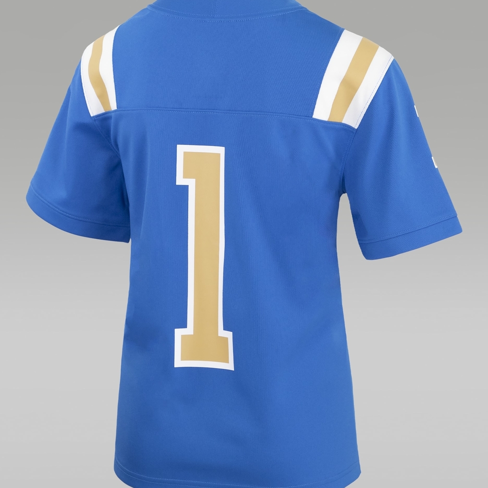 Kids Blue and Gold Football Jersey Top
